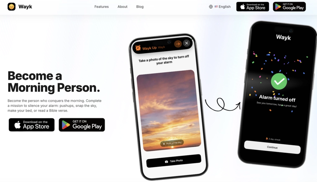 Wayk's website: Become a Morning Person