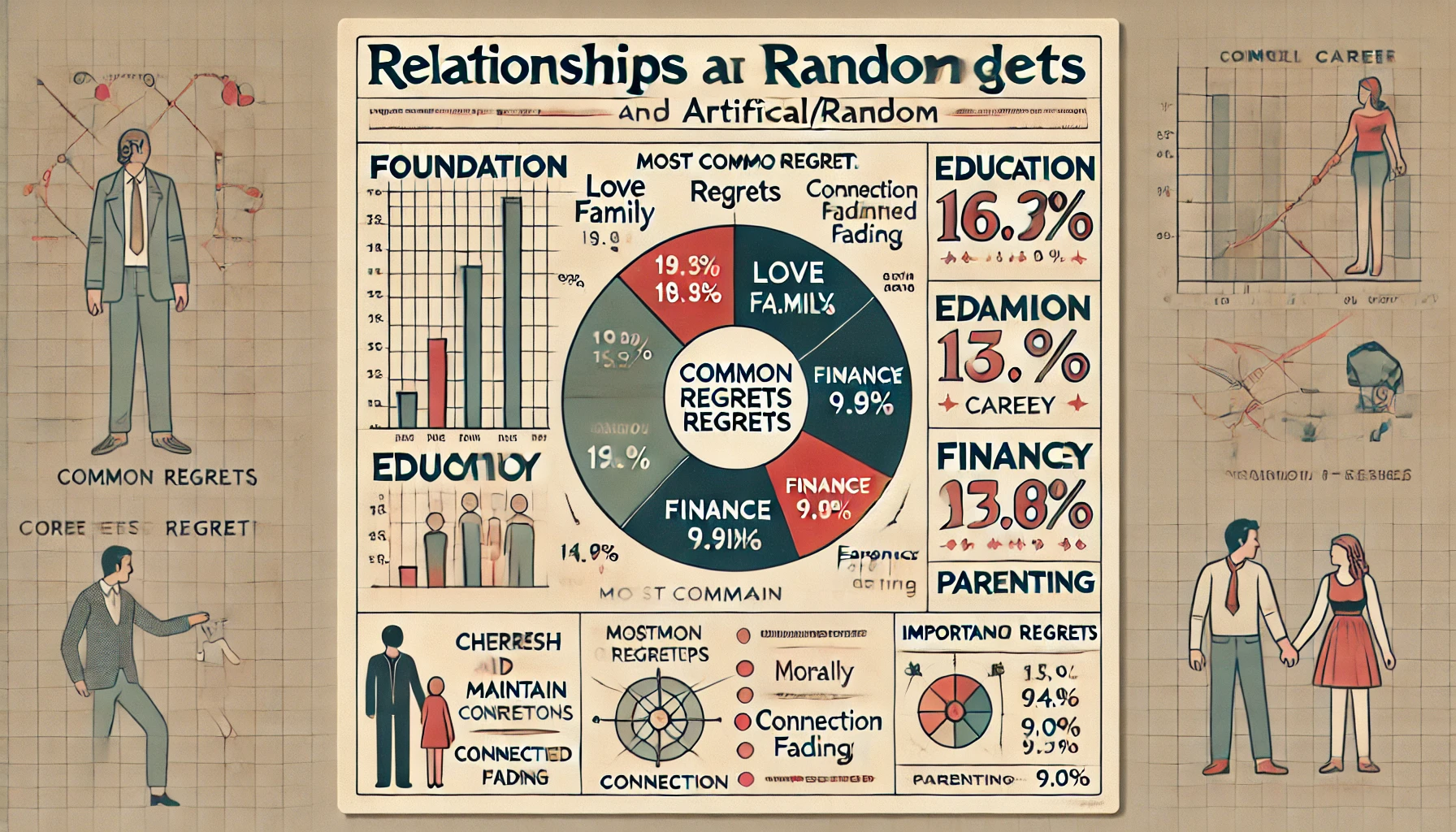 DALL·E 2024-07-01 22.01.36 - Create an image with a cream background and grid lines, with the title 'Relationships and Artificial_Random Regrets' in a handwritten font at the top.webp.webp