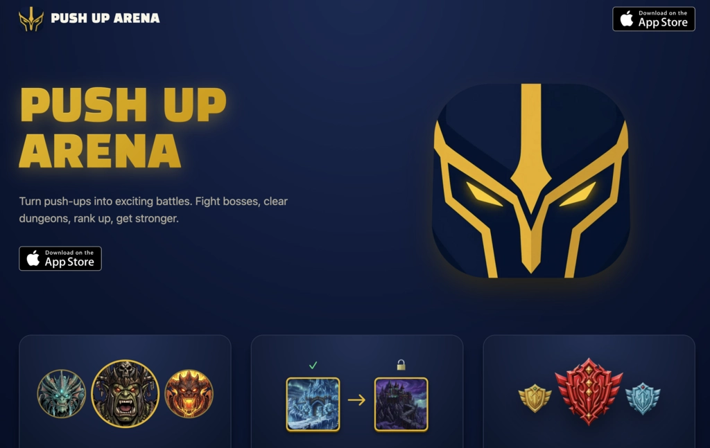 Push Up Arena's website